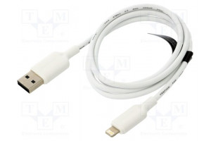 Kaapeli USB 2.0 Apple Lightning-pistoke,USB A pistoke 1m