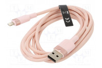 Cable USB 2.0 Apple Lightning plug,USB A plug nickel plated