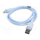 Cable USB 2.0 Apple Lightning plug,USB A plug nickel plated