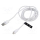Cable USB 2.0 Apple Lightning plug,USB A plug nickel plated
