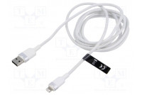 Cable USB 2.0 Apple Lightning plug,USB A plug nickel plated
