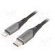 Cable USB 2.0 Apple Lightning plug,USB C plug 1.5m black