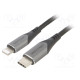 Kaapeli USB 2.0 Apple Lightning-pistoke,USB C pistoke 1m