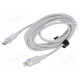 Cable USB 2.0 Apple Lightning plug,USB C plug nickel plated