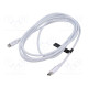 Cable USB 2.0 Apple Lightning plug,USB C plug nickel plated