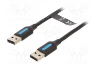 Kaapeli USB 2.0 USB A pistoke,molemmin puolin nikkelöity