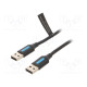 Kaapeli USB 2.0 USB A pistoke,molemmin puolin nikkelöity 3m