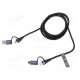 Cable USB 2.0 USB A plug,USB B micro plug,USB C plug x2 1.5m