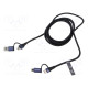 Kaapeli USB 2.0 nikkelöity 1m sininen Lanka: Cu,tinatut 100W