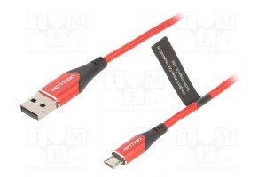 Cable USB 2.0 USB A plug,USB B micro plug 1m red 480Mbps