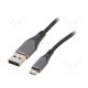 Kaapeli USB 2.0 USB A pistoke,USB B mikropistoke nikkelöity