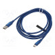 Cable USB 2.0 USB A plug,USB B micro plug nickel plated 1.5m