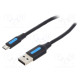 Kaapeli USB 2.0 USB A pistoke,USB B mikropistoke nikkelöity