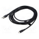 Cable USB 2.0 USB A plug,USB B micro plug nickel plated 3m