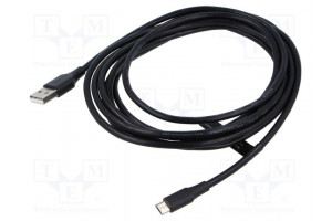 Cable USB 2.0 USB A plug,USB B micro plug nickel plated 3m