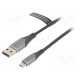 Kaapeli USB 2.0 2m musta Lanka: Cu,tinatut 480Mbps Øjoh: 3,4mm