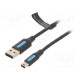 Cable USB 2.0 USB A plug,USB B mini plug nickel plated 1.5m
