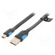 Cable USB 2.0 USB A plug,USB B mini plug nickel plated 2m