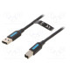 Kaapeli USB 2.0 USB A pistoke,USB B pistoke nikkelöity 0,5m