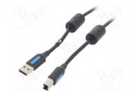 Kaapeli USB 2.0 USB A pistoke,USB B pistoke nikkelöity 10m