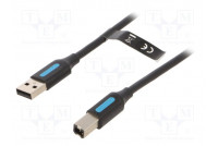 Kaapeli USB 2.0 USB A pistoke,USB B pistoke nikkelöity 1m