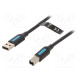 Kaapeli USB 2.0 USB A pistoke,USB B pistoke nikkelöity 2m