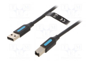 Kaapeli USB 2.0 USB A pistoke,USB B pistoke nikkelöity 2m
