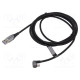 Kaapeli USB 2.0 USB A pistoke,USB C kulmaliitin nikkelöity