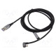 Kaapeli USB 2.0 USB A pistoke,USB C kulmaliitin nikkelöity