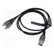 Cable USB 2.0 USB A plug,USB C plug x2 nickel plated 0.5m