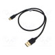 Kaapeli USB 2.0 USB A pistoke,USB C pistoke kullattu 0,5m