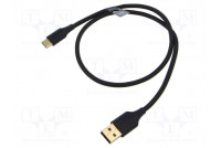 Kaapeli USB 2.0 USB A pistoke,USB C pistoke kullattu 0,5m