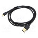 Cable USB 2.0 USB A plug,USB C plug gold-plated 1.5m black