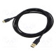 Cable USB 2.0 USB A plug,USB C plug gold-plated 2m black