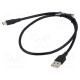 Cable USB 2.0 USB A plug,USB C plug nickel plated 0.25m PVC