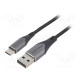 Cable USB 2.0 USB A plug,USB C plug nickel plated 1.5m
