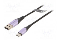 Kaapeli USB 2.0 USB A pistoke,USB C pistoke nikkelöity 1,5m
