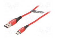 Kaapeli USB 2.0 USB A pistoke,USB C pistoke nikkelöity 1m