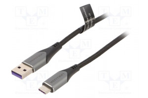 Kaapeli USB 2.0 USB A pistoke,USB C pistoke nikkelöity 2m