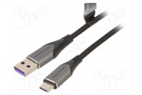 Kaapeli USB 2.0 USB A pistoke,USB C pistoke nikkelöity 3m
