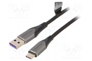 Kaapeli USB 2.0 USB A pistoke,USB C pistoke nikkelöity 3m