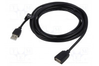 Cable USB 2.0 USB A socket,USB A plug nickel plated 0.5m