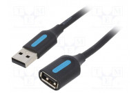 Kaapeli USB 2.0 USB A rasia,USB A pistoke nikkelöity 1,5m