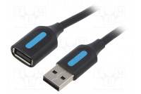 Kaapeli USB 2.0 USB A rasia,USB A pistoke nikkelöity 3m PVC