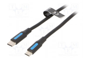 Kaapeli USB 2.0 USB B mikropistoke,USB C pistoke nikkelöity