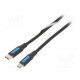 Kaapeli USB 2.0 USB B mikropistoke,USB C pistoke nikkelöity