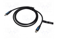 Kaapeli USB 2.0 USB B pienoispistoke,USB C pistoke 0,5m PVC