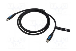 Kaapeli USB 2.0 USB B pienoispistoke,USB C pistoke 0,5m PVC