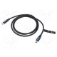 Kaapeli USB 2.0 USB B pienoispistoke,USB C pistoke 1m musta