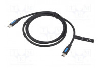 Kaapeli USB 2.0 USB B pienoispistoke,USB C pistoke 1m musta